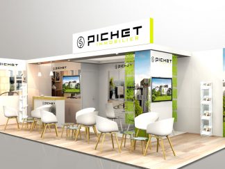 Un stand modulable évolutif pour le salon immobilier de Pichet - ONE-STAND